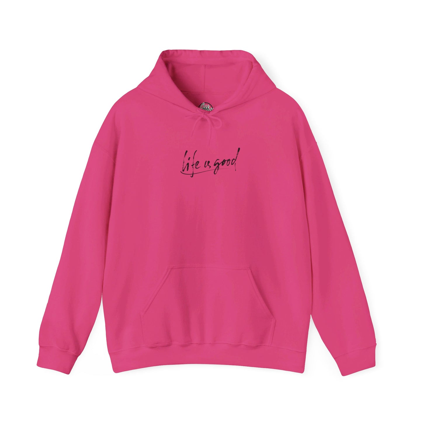 Life is good Hooded Sweatshirt (Written in black)